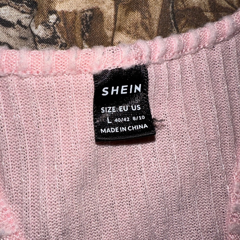 SHEIN Soft Pink Ribbed Tank Top - Picture 2 of 2